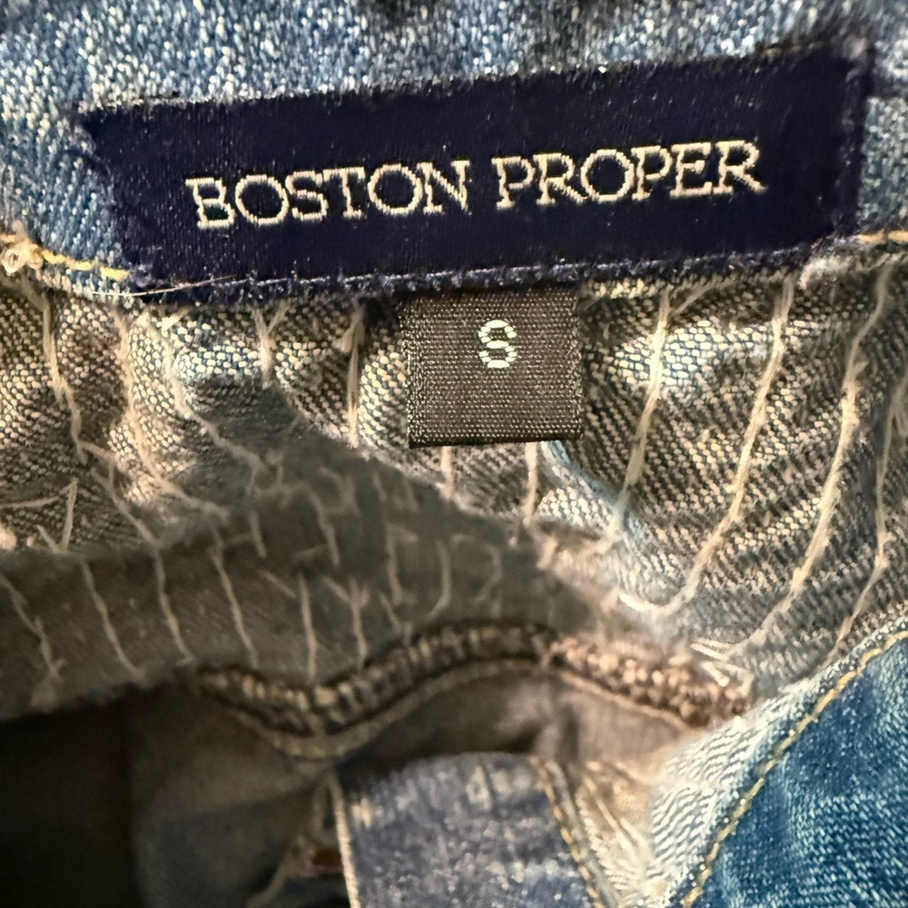 Vintage Boston Proper Multicolor Sequin And Beaded Jean Jacket, Sz Small - Picture 8 of 10